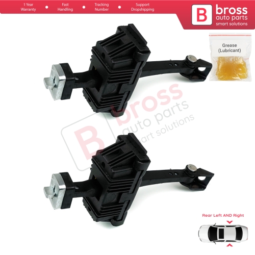 2 Pieces Rear Door Hinge Brake Stop Check Strap Limiter for BMW 5 Series E60 E61 2001-2010 4/5-Door 51227176805
