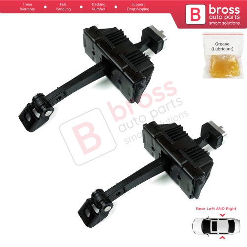2 Pieces Rear Door Hinge Brake Stop Check Strap Limiter for BMW 5 Series E60 E61 2001-2010 4/5-Door 51227176805
