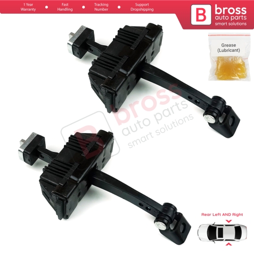 2 Pieces Rear Door Hinge Brake Stop Check Strap Limiter for BMW 5 Series E60 E61 2001-2010 4/5-Door 51227176805