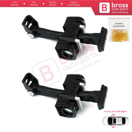 2 Pieces Front Door Hinge Brake Stop Check Strap Limiter for BMW 1 Series E87 2004-2013 5-Door HB 51217176809 