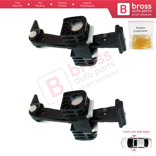 2 Pieces Front Door Hinge Brake Stop Check Strap Limiter for BMW 1 Series E87 2004-2013 5-Door HB 51217176809 