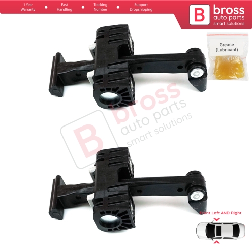 2 Pieces Front Door Hinge Brake Stop Check Strap Limiter for BMW 1 Series E87 2004-2013 5-Door HB 51217176809 