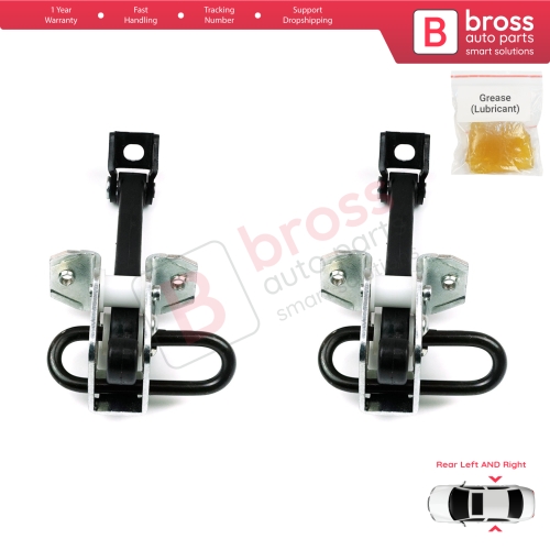 2 Pieces Rear Door Hinge Brake Stop Check Strap Limiter for BMW 3 E46 1997-2006 Saloon Estate 51228160963