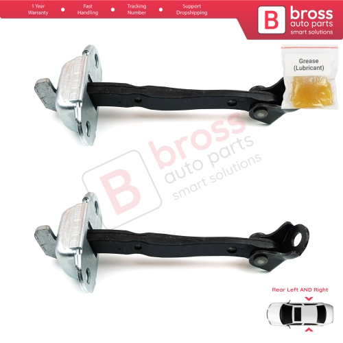 2 Pieces Rear Door Stop Check Assy Limiter Strap for Toyota Hilux MK8 N1 Fortuner MK2 Revo 2015-On 686300K091