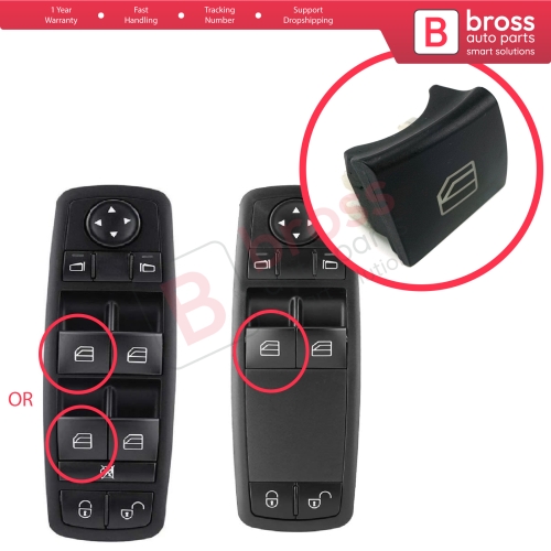 Master Driver Switch Left Window Button Cover Cap 1698206410 For Mercedes A W169 B W245