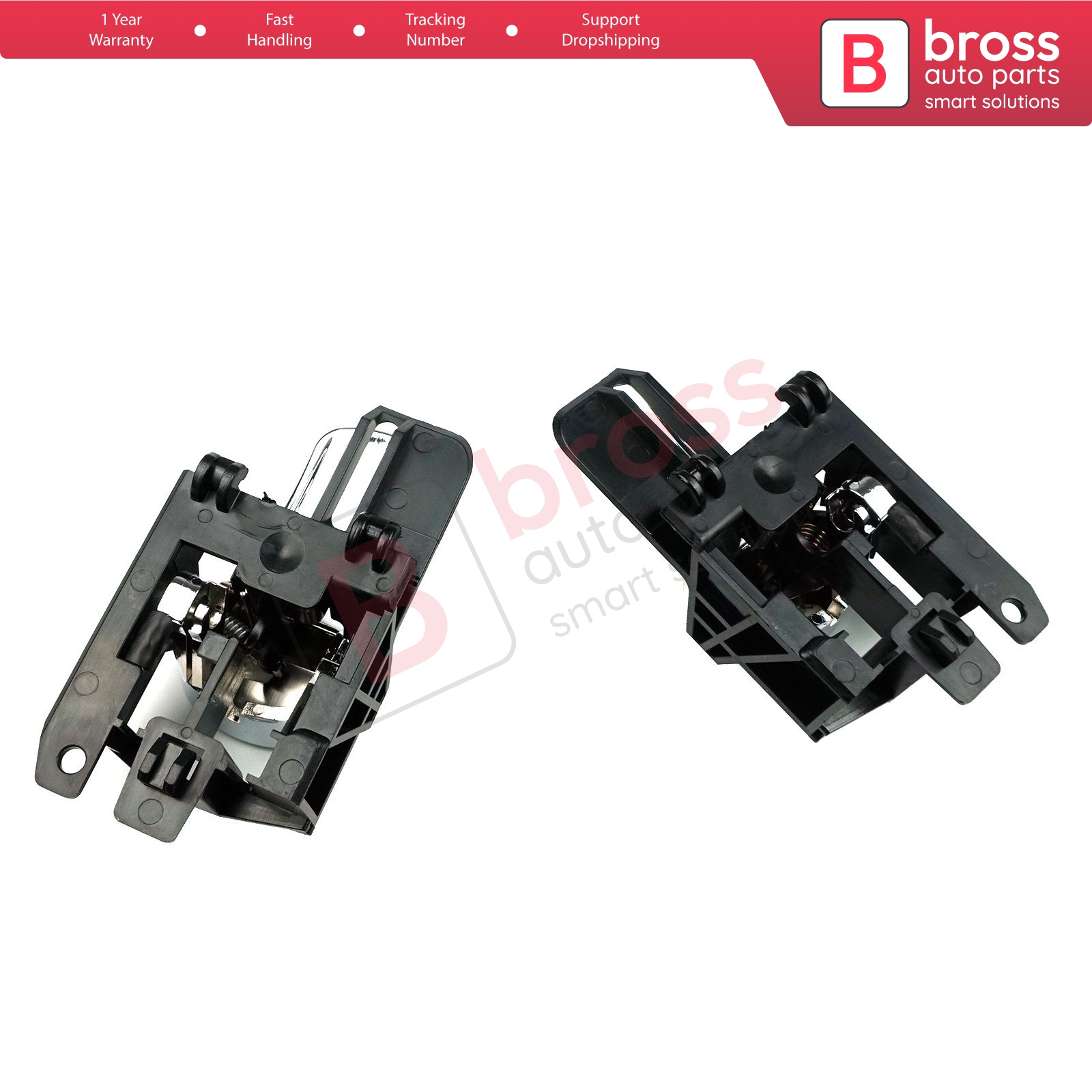 Bross Auto Parts LLC - BDP1103 Interior Door Handle Set Front or Rear Left  Right 80671 JD00E 80670 JD00E Set for Nissan Qashqai J10 MK1