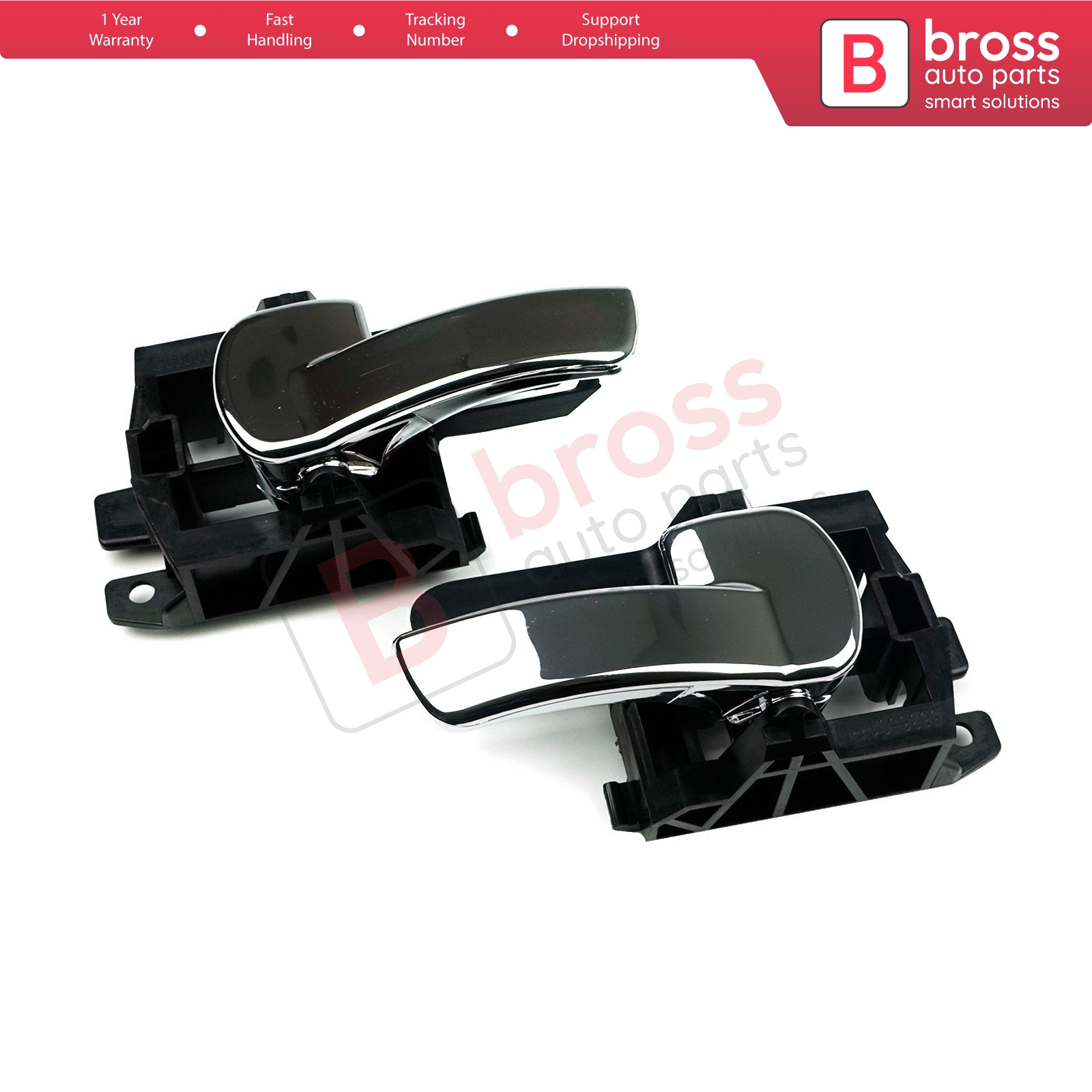 Bross Auto Parts LLC - BDP1103-2 Interior Door Handle 80670 JD00E Front or  Rear Right for Nissan Qashqai J10 MK1