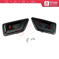 Interior Door Handle 82610 1C000 82620 1C000 Black Left Right Set for Hyundai Getz TB Click