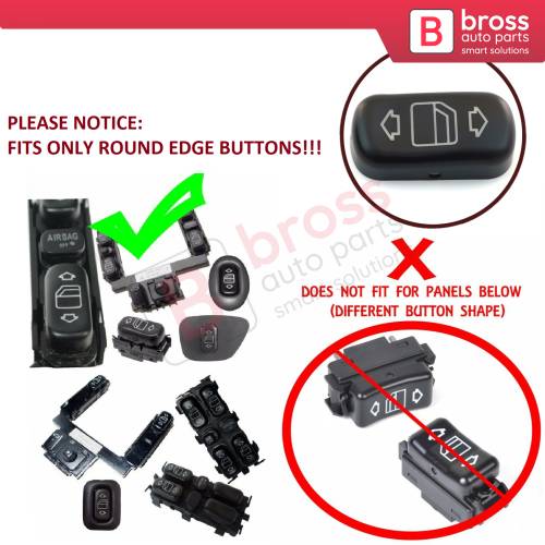 Rounded Edge Window Switch Button Cover 2108208210 for Mercedes W202 W210 W140
