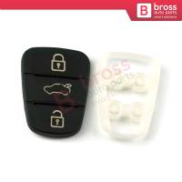 Rubber Pad Button Flip Car Remote Key Shell Insert Case Cover For Hyundai Kia