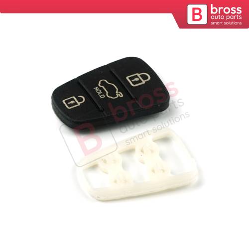 Rubber Pad 3 Button Flip Car Remote Key Shell Insert Case Cover For Hyundai Kia