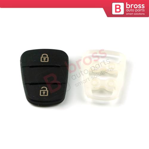 Rubber Pad 2 Button Flip Car Remote Key Shell Insert Case Cover For Hyundai Kia