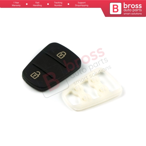 Rubber Pad 2 Button Flip Car Remote Key Shell Insert Case Cover For Hyundai Kia