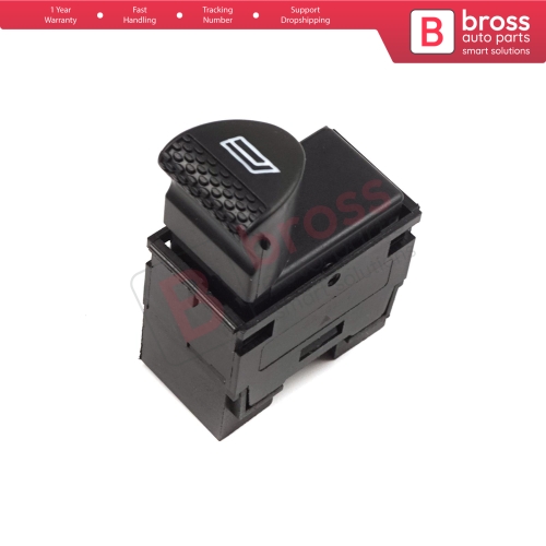 Power Window Switch 6 Pin Front Left Door 98809718 Black for Fiat Siena Albea Palio Strada