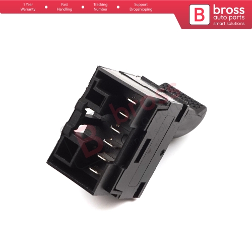 Power Window Switch 6 Pin Front Left Door 98809718 Black for Fiat Siena Albea Palio Strada