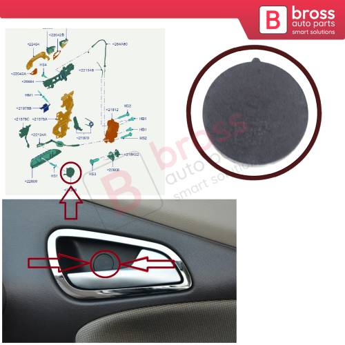 Interior Front Door Handle Screw Cover Plate Black 1550177 for Ford Fiesta 2008-2012