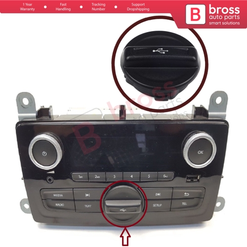 Car Radio Multimedia BT Audio System USB Cover 281151249R for Renault Clio MK4 2012-2020