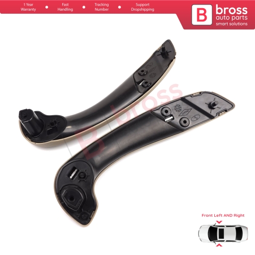 Front Inner Door Handle Grip Beige Left Right for Renault Megane MK3 Fluence 809600015R