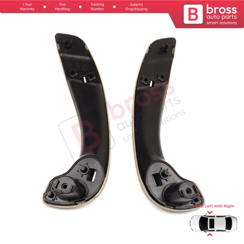 Front Inner Door Handle Grip Beige Left Right for Renault Megane MK3 Fluence 809600015R