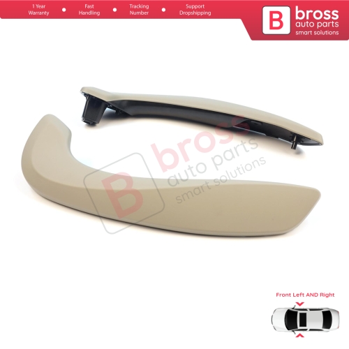Front Inner Door Handle Grip Beige Left Right for Renault Megane MK3 Fluence 809600015R