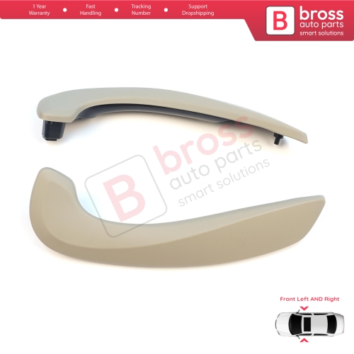 Front Inner Door Handle Grip Beige Left Right for Renault Megane MK3 Fluence 809600015R