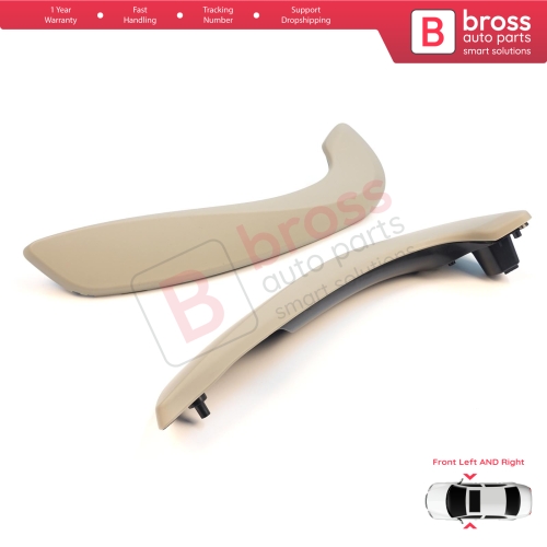 Front Inner Door Handle Grip Beige Left Right for Renault Megane MK3 Fluence 809600015R