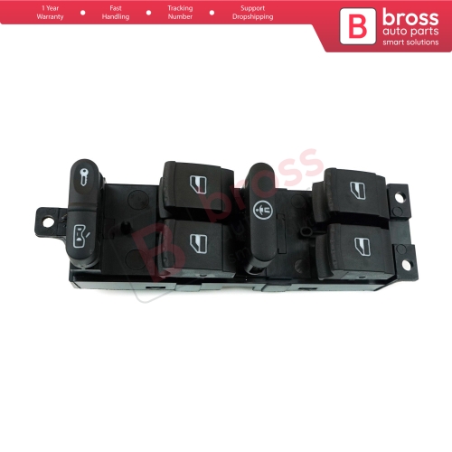 Power Window Control Panel Master 9 Pin Switch Front Door Driver Side 1J4959857B for VW Seat