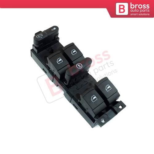 Power Window Control Panel Master 9 Pin Switch Front Door Driver Side 1J4959857B for VW Seat