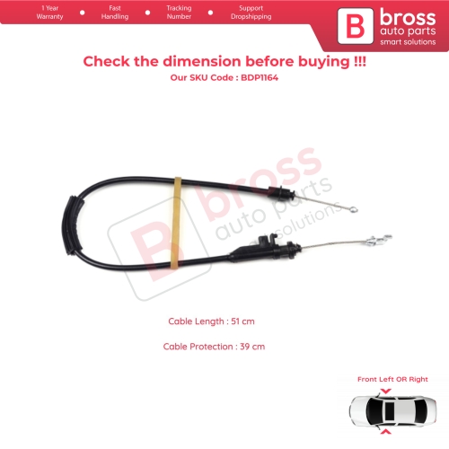 Outer Door Release Locking System Latch Bowden Cable Front Door for VW Passat B6 B7 2005-2015 CC 3C8837017A