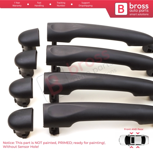 4 Pieces Exterior Door Opener Handle 806B02596R For Renault Fluence Megane 3 Clio 4 Scenic 3 Captur 1