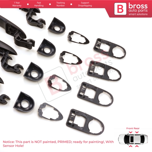 4 Pieces Exterior Door Opener Handle With Sensor Hole 806706656R For Renault Fluence Megane 3 Clio 4 Scenic 3 Captur 1