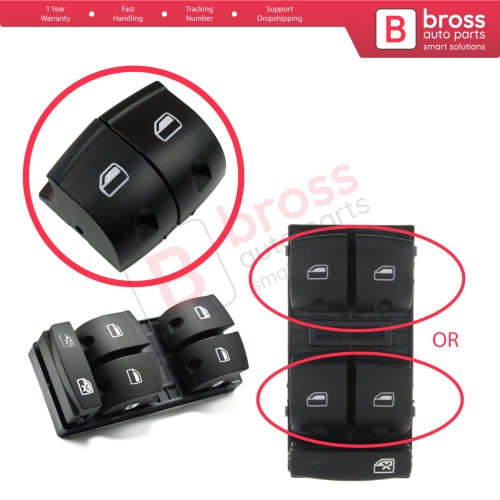 Driver Master Window Switch Button Cover Cap 4F0959851 for Audi A3 8P A6 4F C6 Q7 4L