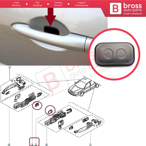 Keyless Entry Door Sensor Cover 8200008498 for Renault Espace 4 Fluence Laguna 2 3 Latitude 