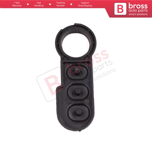 3-Button Remote Control Flip Key Rubber Button Pad Buttons for Fiat Ducato Doblo Punto 500 Bravo Fiorino 71749374