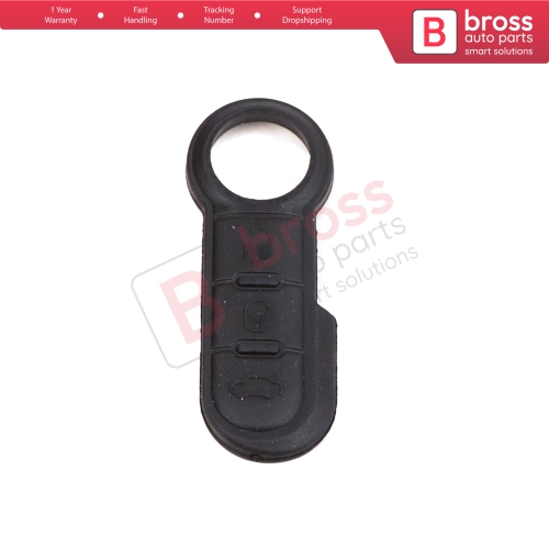 3-Button Remote Control Flip Key Rubber Button Pad Buttons for Fiat Ducato Doblo Punto 500 Bravo Fiorino 71749374