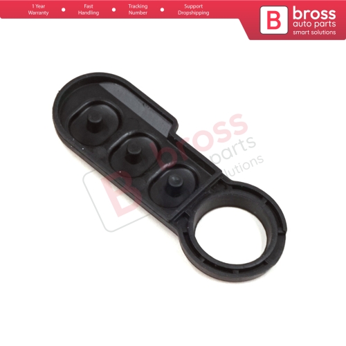 3-Button Remote Control Flip Key Rubber Button Pad Buttons for Fiat Ducato Doblo Punto 500 Bravo Fiorino 71749374