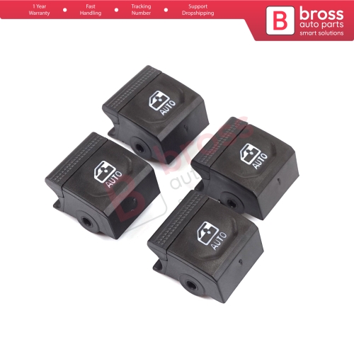 4 Pieces Window Lifter Switch Repair Button Cover for Renault Clio MK5 Captur MK2 5-Doors 254107073R