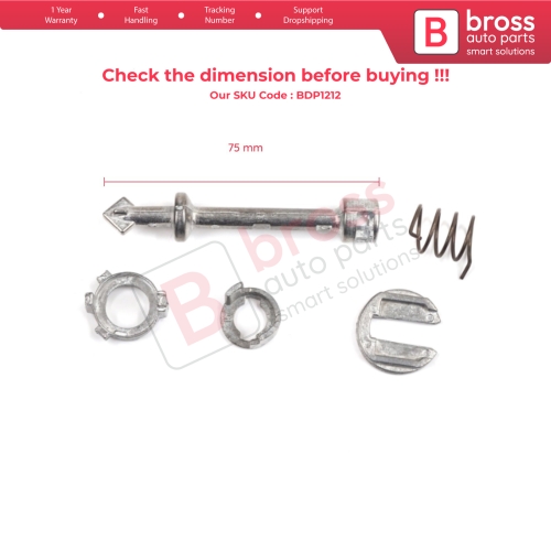 Front Left Door Lock Tumbler Barrel Repair Set 51217310733 for BMW X3 2017-2020 F30 F31 F80 2012-2019