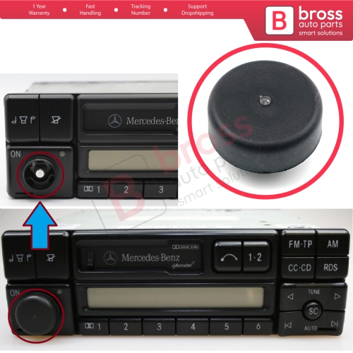 Radio Knob For Mercedes Becker Special W201 190 202 208 126 124 140 210 R129 A0038205686