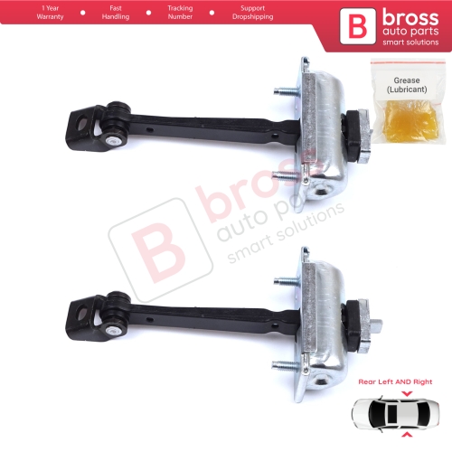2 Pieces Rear Door Hinge Stop Check Strap Limiter for Vauxhall Opel Corsa D S07 2006-2014 13181961 