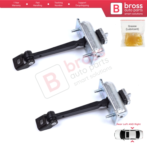 2 Pieces Rear Door Hinge Stop Check Strap Limiter for Vauxhall Opel Corsa D S07 2006-2014 13181961 