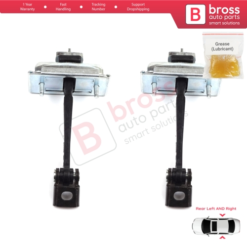 2 Pieces Rear Door Hinge Stop Check Strap Limiter for Vauxhall Opel Corsa D S07 2006-2014 13181961 