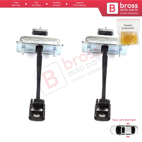 2 Pieces Rear Door Hinge Stop Check Strap Limiter for Vauxhall Opel Corsa D S07 2006-2014 13181961 