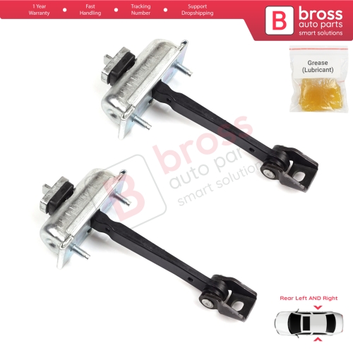 2 Pieces Rear Door Hinge Stop Check Strap Limiter for Vauxhall Opel Corsa D S07 2006-2014 13181961 