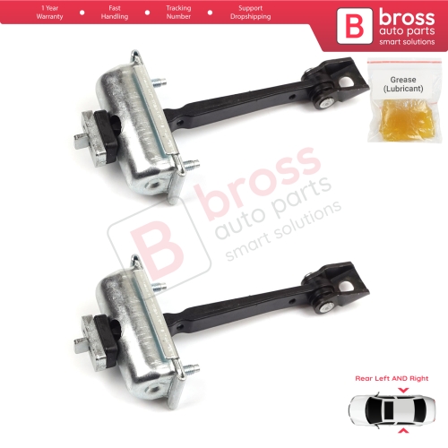 2 Pieces Rear Door Hinge Stop Check Strap Limiter for Vauxhall Opel Corsa D S07 2006-2014 13181961 