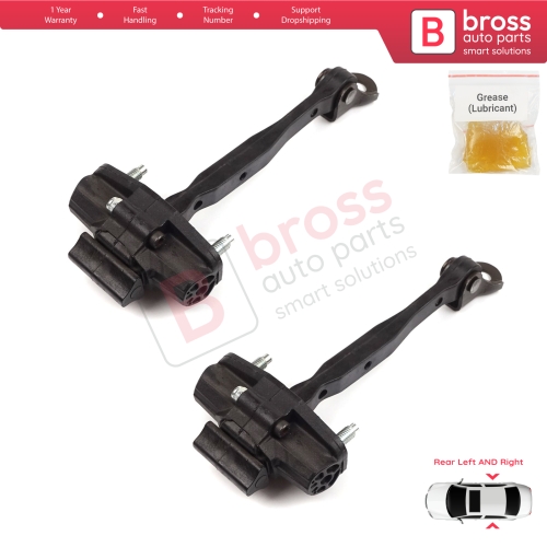 2 Pieces Rear Door Hinge Stop Check Strap Limiter for Vauxhall Opel Astra K B16 Crossland X Cruze 2016-2019 Buick Verano 13456270