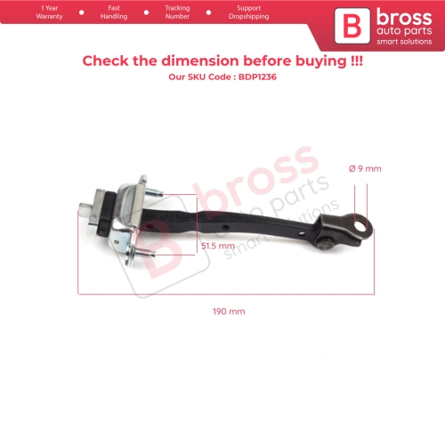 Front Door Hinge Stop Check Strap Limiter 42467900 for Vauxhall Opel Mokka A J13 2013-2020