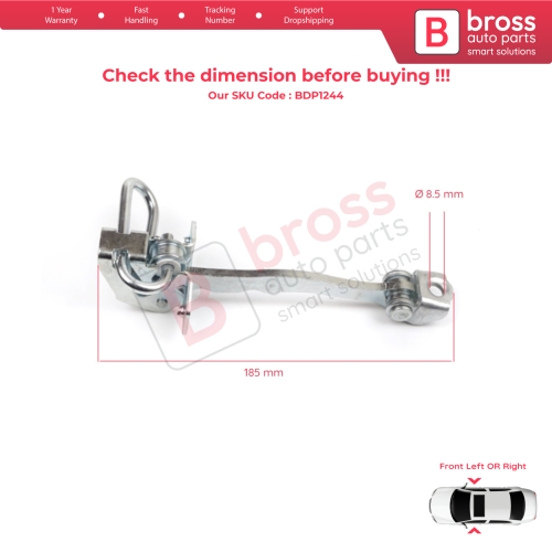 Front Door Hinge Stop Check Strap Limiter 13147255 for Opel Meriva A X03 2003-2010