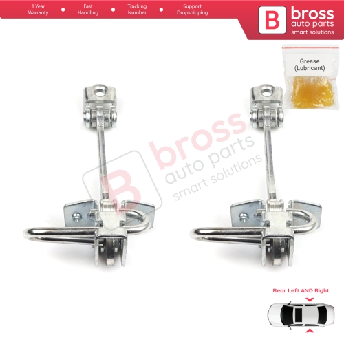 2 Pieces Rear Door Hinge Stop Check Strap Limiter 13186210 for Chevrolet  Vauxhall  Opel Meriva A X03 2003-2010