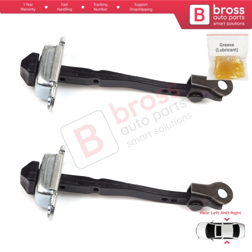 2 Pieces Rear Door Hinge Stop Check Strap Limiter for Renault Megane MK4 2015-On 4/5 Door 824306058R